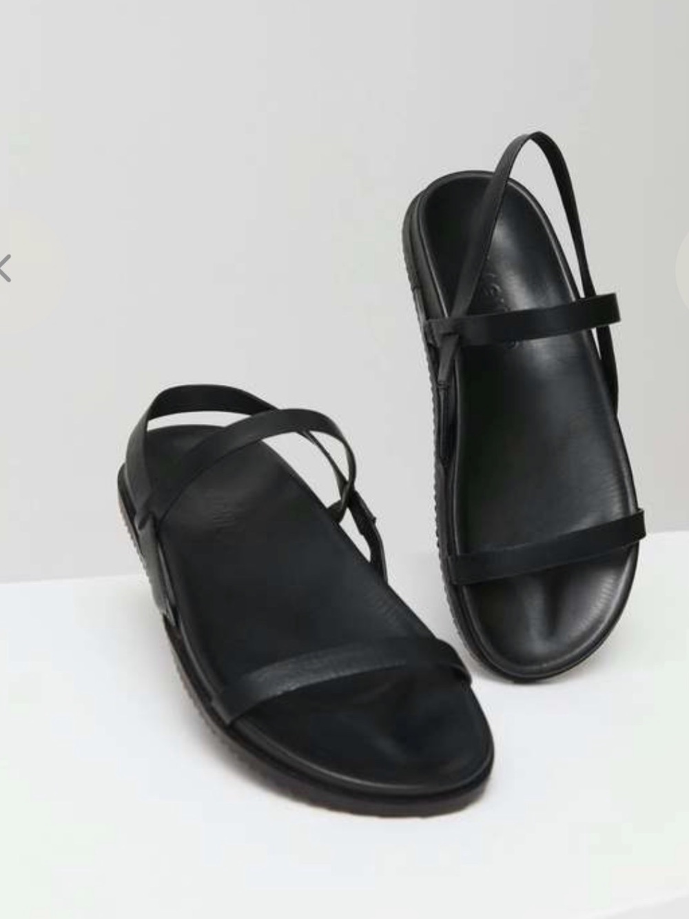 St. Agni Gio leather Sandal black 39/8.5 minimalist